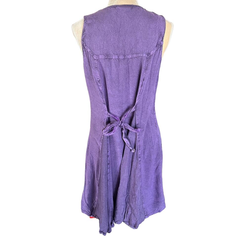 Holy Clothing Purple Boho Chic Peasant Sundress Size Large - Picture 7 of 9